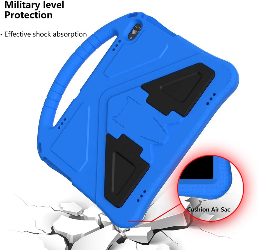 Tading Kids Case for Lenovo Tab M10/P10, Children Friendly EVA Foam Protective Stand Handle Cover Case for Lenovo Tab M10(TB-X605L/X605F) /M10 HD(TB-X505L/X505F) /P10(TB-X705F/X705L) - Blue - Image 5