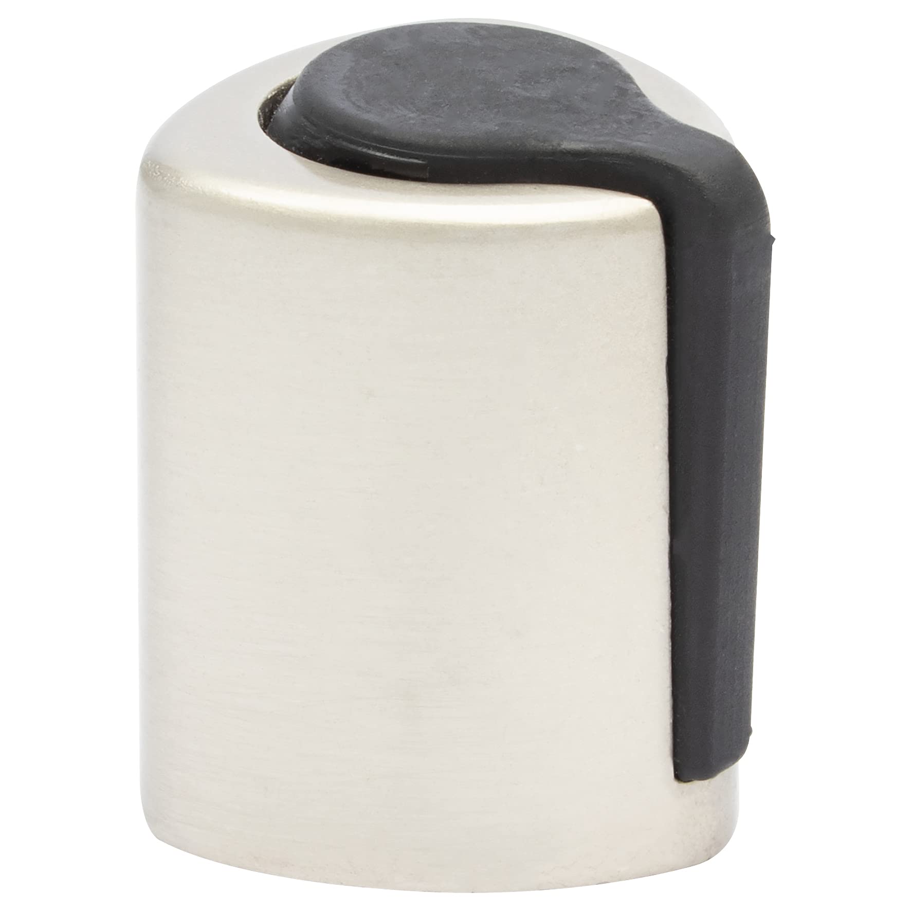 WAGNER Doorstop SCREW - Ø 25 x 30 mm, design buffer made of satinised die-cast zinc with stainless steel look + soft thermostatic rubber, to be screwed on floors, mounting material included - 15514911