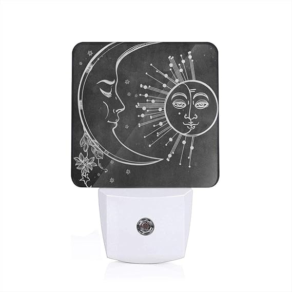 Romantic Moon Sun with Lovely Star Vintage Plugin Night Light Warm
