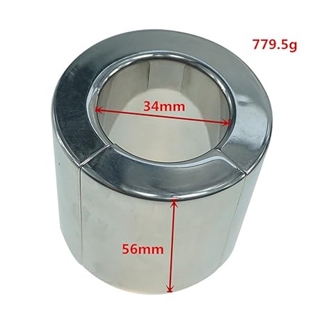 Heavy Duty Magnetic Ball Scrotum Stretcher Stainless Steel Penis Cock Erection Testicle stretching Ring (Height 56mm)