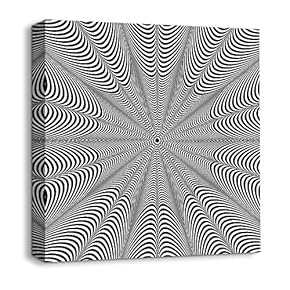 Canvas Wall Art - Abstract Visual Illusion - Giclee Painting Wall Art for Bedroom Living Room Home Decoration - 12x12 inches