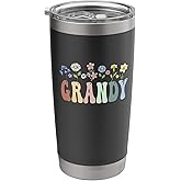 Grandy Gifts Women Wildflower Floral Design Grandy Stainless Steel Insulated Tumbler