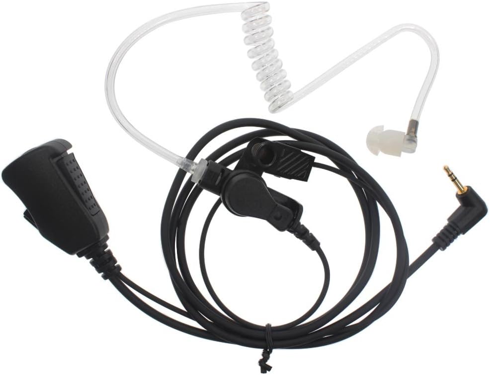 RUKEY 2.5mm 1 Pin Air Covert Acoustic Tube Adjustable Volume Earpiece Headset for Walkie Talkie Motorola T5720 T5428 FR50 FR60 T5820 EM1000
