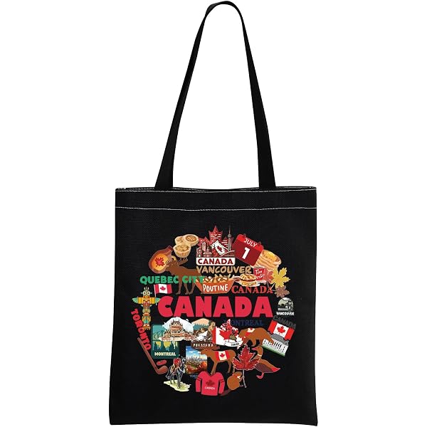 Canadian Alphabet Tote Bag – Cute Souvenir Gift, Welcome Bag, Lover Gift With CANADIAN ABC's Print