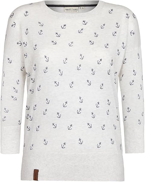 Naketano Damen Strickjacke Maja Big Anchor Iii Pullover Amazon De Bekleidung