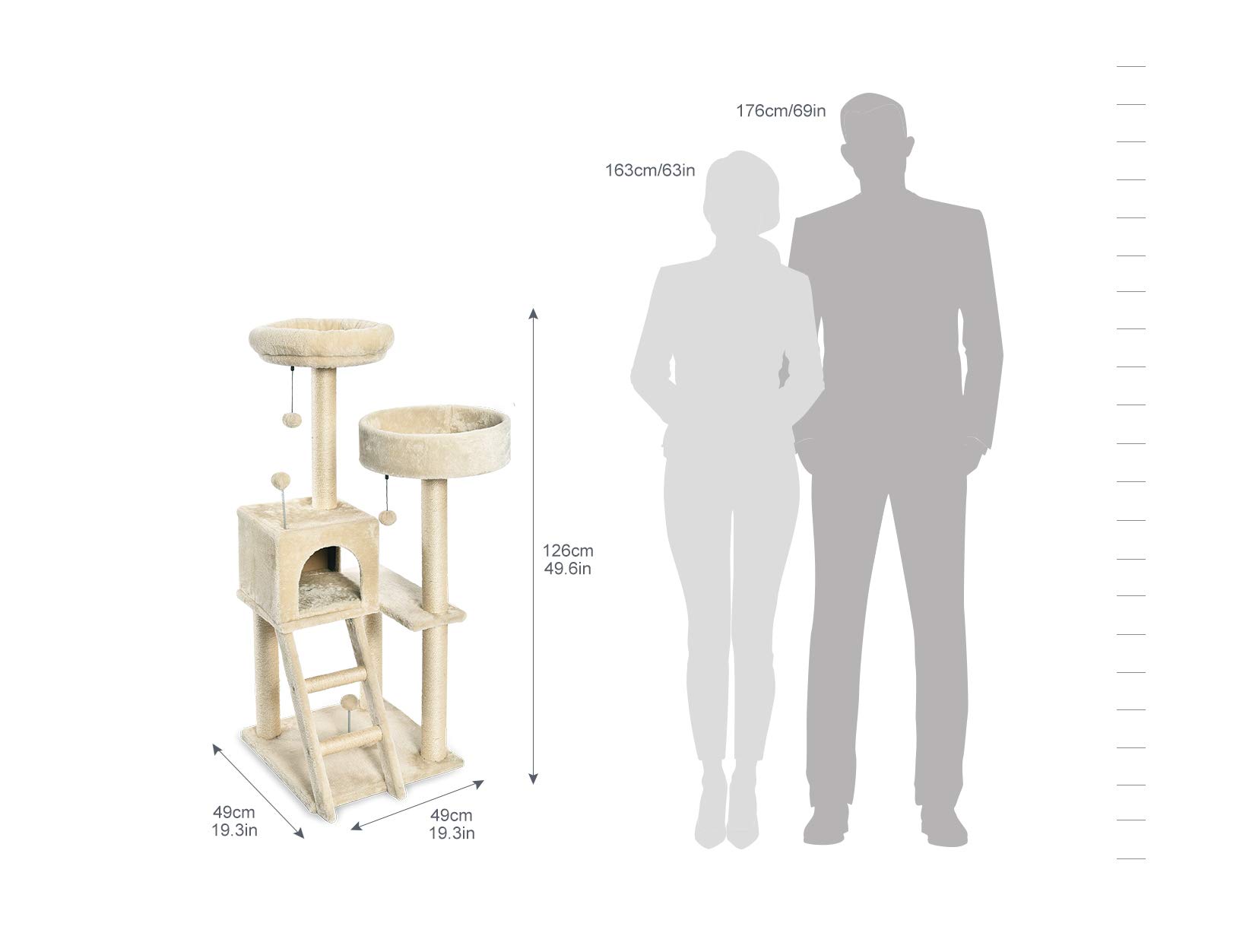 AmazonBasics Cat Tree with Platform, X-Large Sizes