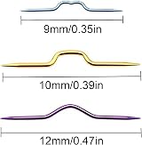 IRYNA 12Pcs Knitting Cable Needle Twist Curved Aluminum Yarn Holders view 2
