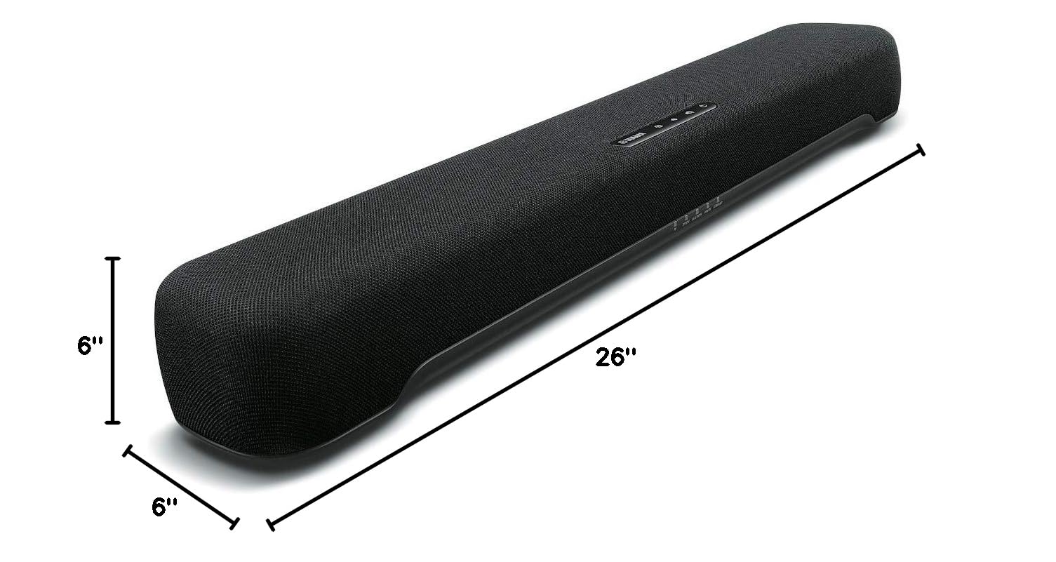 Yamaha Audio SR-C20A Compact Sound Bar with Built-in Subwoofer and Bluetooth, Black