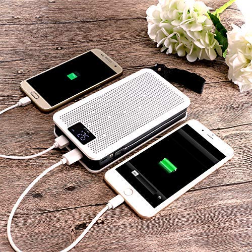 Portable High-Speed Charging Power Bank-COC 10000Am Powercore for iPhone, Samsung Galaxy and More, External Wireless Bluetooth Speaker to Play Music, with Flash Light
