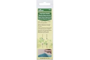 Clover 2512 Snag Repair Needles, Silver, 2 Pack
