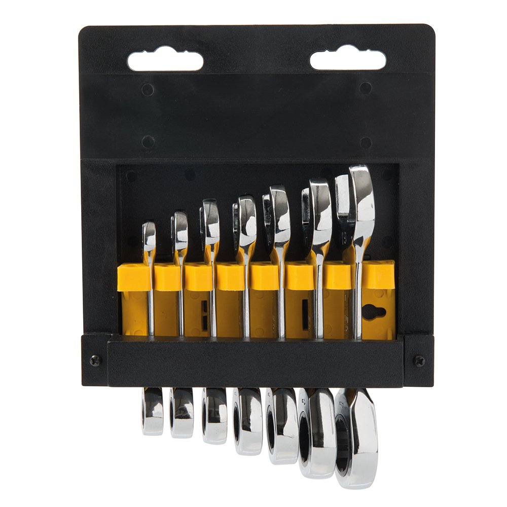 Silverline 199916 Stubby Ratchet Spanner Set 7pce 8 - 19 mm
