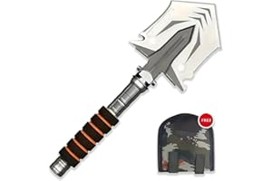 Portable Folding Shovel, Camping Shovel, High-Carbon Steel Entrenching Tool for Garden Camping Hunting Hiking,Snowmobiles Fis