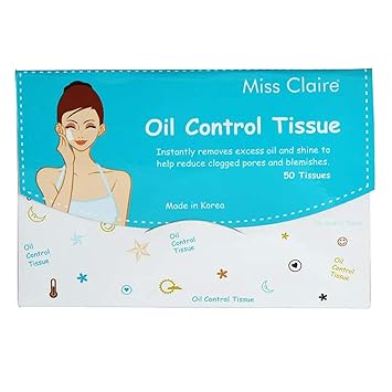 Miss Claire Miss Claire Oil Control Tissue, Brown, 50 Count, Clear, 50 Pieces