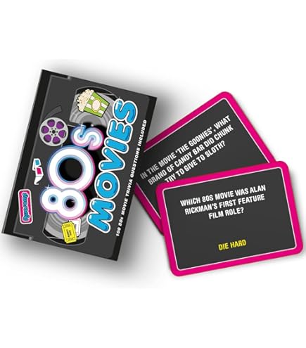 Ridley's 80s Pop Music Trivia Card Game - 140 Question Cards For Adults & Kids | 2+ Players Family Party Game