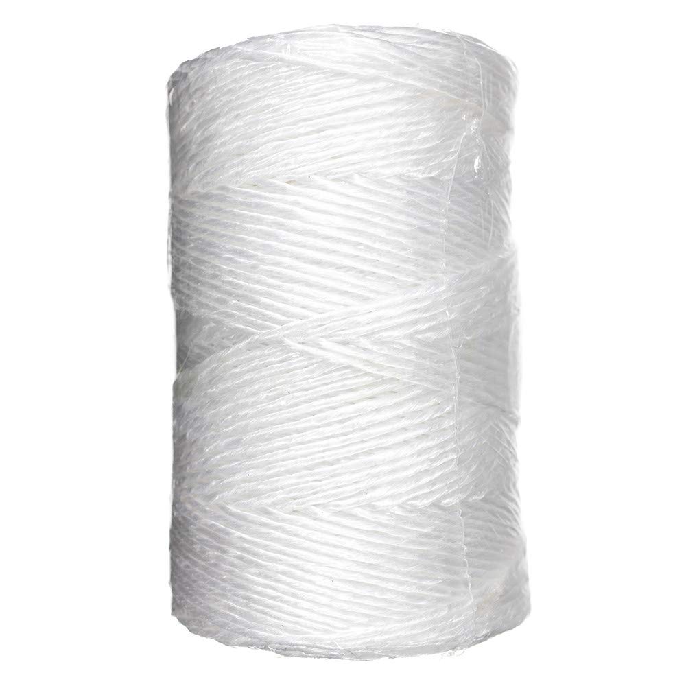 GOLBERG G White Poly Twine - 1 Ply x 1,000Ft Tube - Resists Unraveling and Fraying - Hand Tying