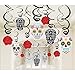 Grasslands Road 30-Piece Day of The Dead Black and Bone Foil Swirls Value Pack Kit