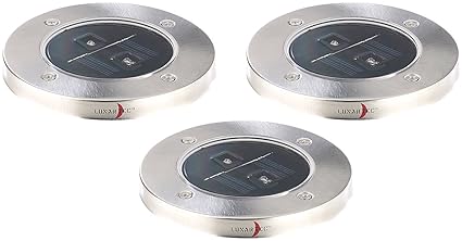 Lunartec Solar Strahler Garten: Solar-Gartenstrahler mit 2 Super-Bright-LEDs, 3er-Set (Gartenspots Solar)