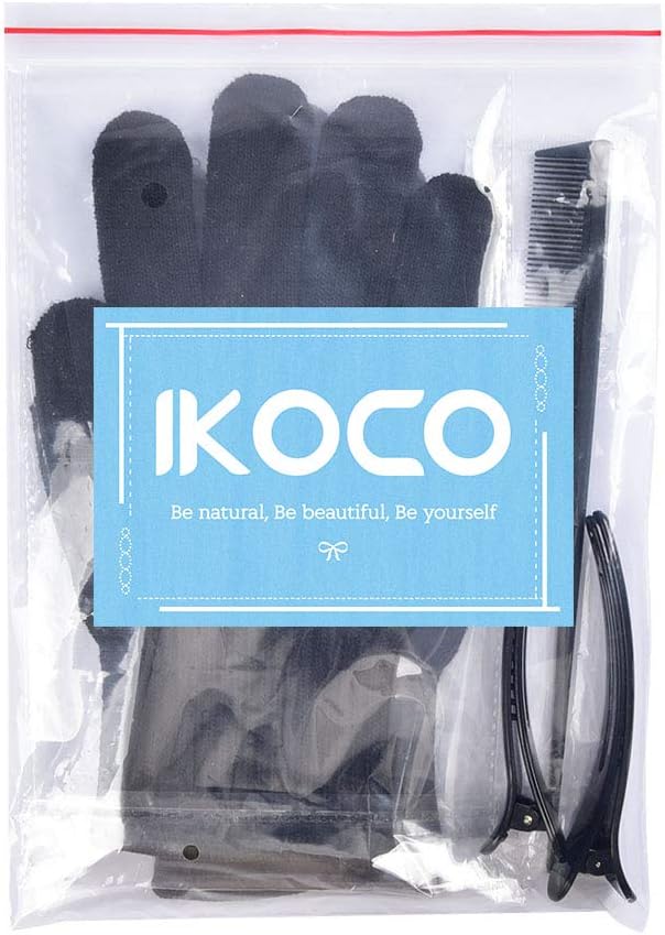 Heat Resistant Gloves Heat Proof Glove IKOCO 2Pcs Mitts for Hair Styling Curling Iron Flat Iron and Curling Wand Hot-Air Brushes,Universal Fit Size: Health & Personal Care