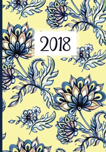 F.r.e.e 2018 Planner (Organizer) Weekly/Monthly: Batik Blue Flowers Daily Planner, 2018 Academic Monthly and KINDLE