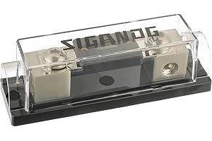 SIGANDG 0/2/4 Gauge AWG Inline ANL Fuse Holder with 500 Amp Fuse
