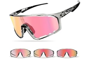 VOZAPOW Photochromic Cycling Glasses for Men Women, UV400 Sports Sunglasses for MTB, Riding, Running, Fishing, Baseball