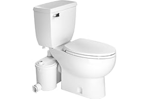 SANIFLO Sanibest Pro + Toilet Bowl Elongated + Toilet Tank Bundle - Residential - White