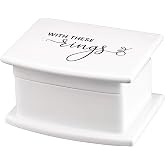 Lillian Rose White, Thee Wed Box Ring Pillow Alternative, 2.85x3.75x2.1 (RA520)
