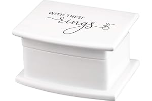 Lillian Rose White, Thee Wed Box Ring Pillow Alternative, 2.85x3.75x2.1 (RA520)