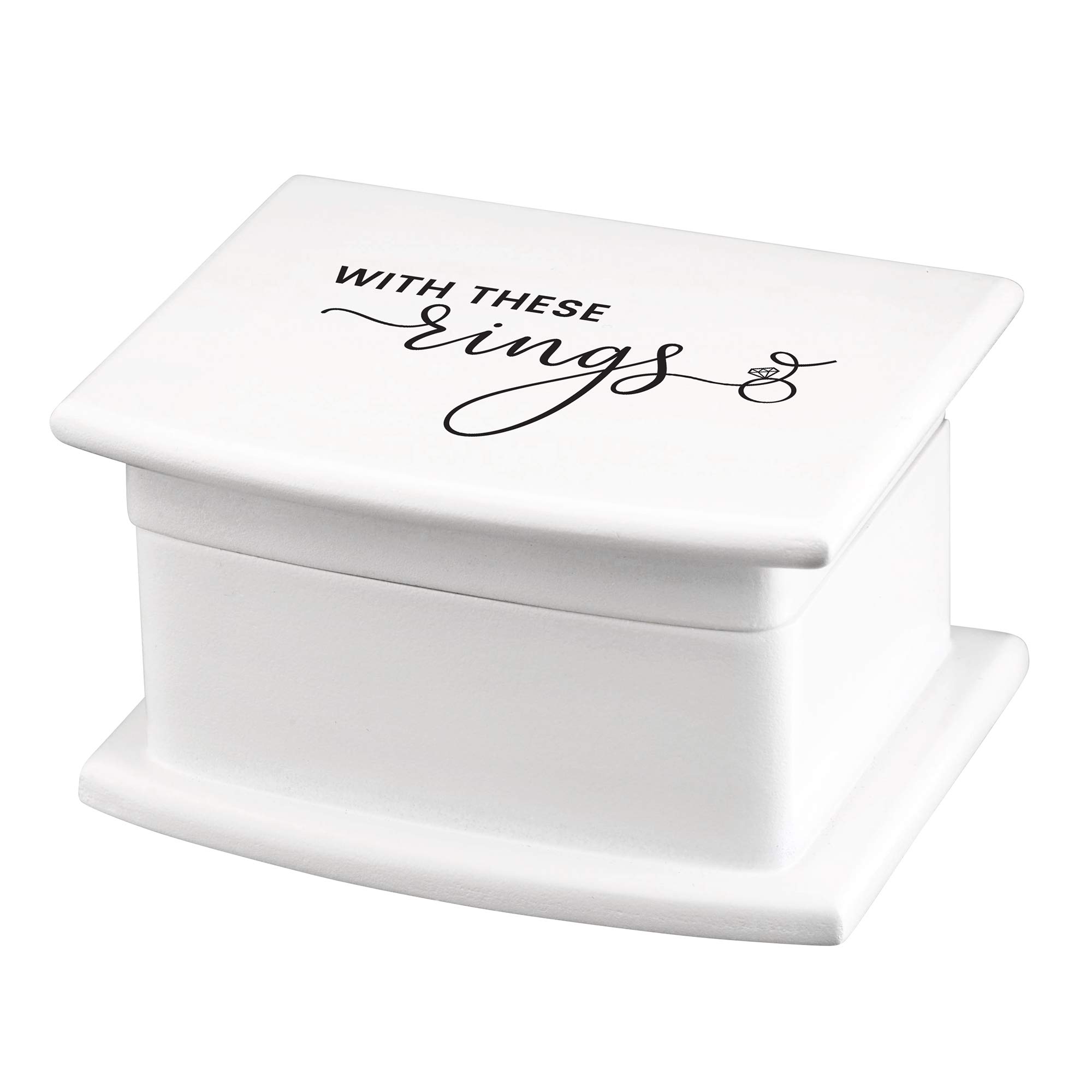Photo 1 of Lillian Rose White, Thee Wed Box Ring Pillow Alternative, 2.85x3.75x2.1 (RA520)