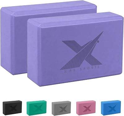 Xn8 Sports Yoga Blocks Set of 2 High-Density EVA Foam 23x15x7.6 cm