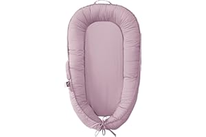 CooCooBaby Infant Lounger, Baby Nest Cover for Baby Girls & Boys, Newborn Essentials for Baby 0-18 Months, 100% Cotton Breathable (Lavender_Blush)