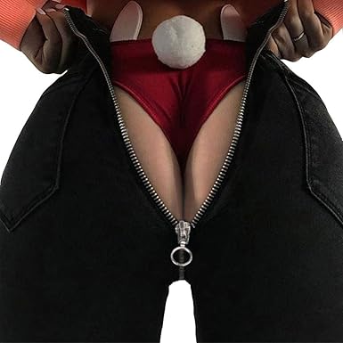 back zipper jeans sexy