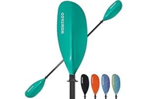 WONITAGO Kayak Paddle with Fiberglass Shaft and Reinforced Nylon Blade, Adjustable Kayaking Oars, 3 Piece, 230-250 cm/90-98 inches, 210-230 cm/82-90 inches