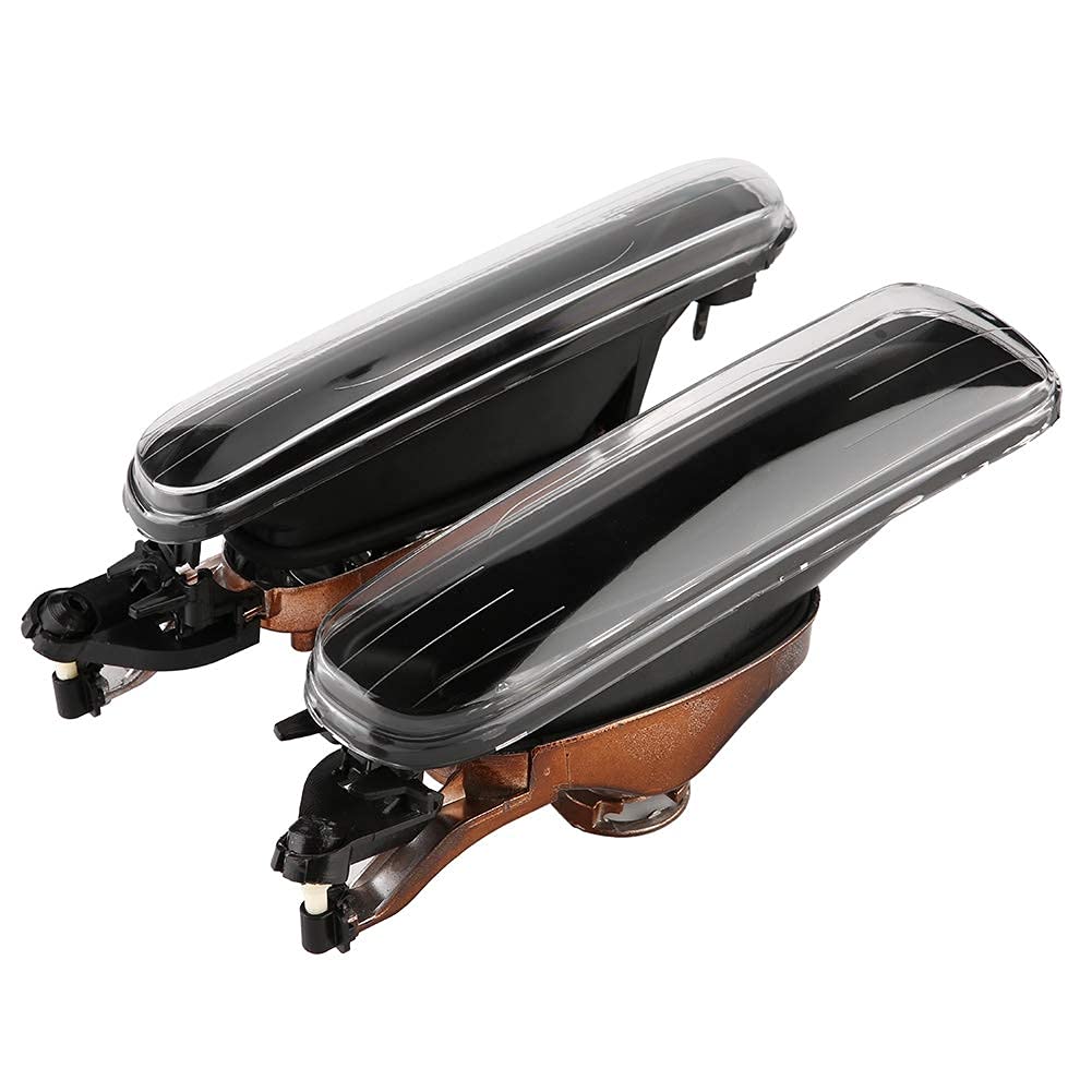 Pair Of Front Fog Light Assemblies For BMW E46 323i (1999-2001) - Clear Lens, ABS Housing, No Bulbs