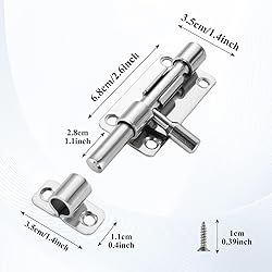 LANIAKEA 8pcs Slide Barrel Bolt Latches 4 Inch 304