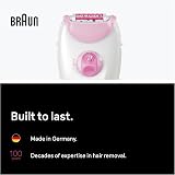 Braun Silk-épil 3 Corded Epilator Easy Hair Removal Shaver Head Trimmer Pink view 6