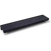 Jetland Cabinets Drawers Edge Pulls - 8-Pack, 6" Overall Length, Black, Concealed Tab Pulls for Kitchen Garage Cabinet Drawer