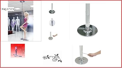 Profi Pole Dance Stange Komplett Set Material Edelstahl