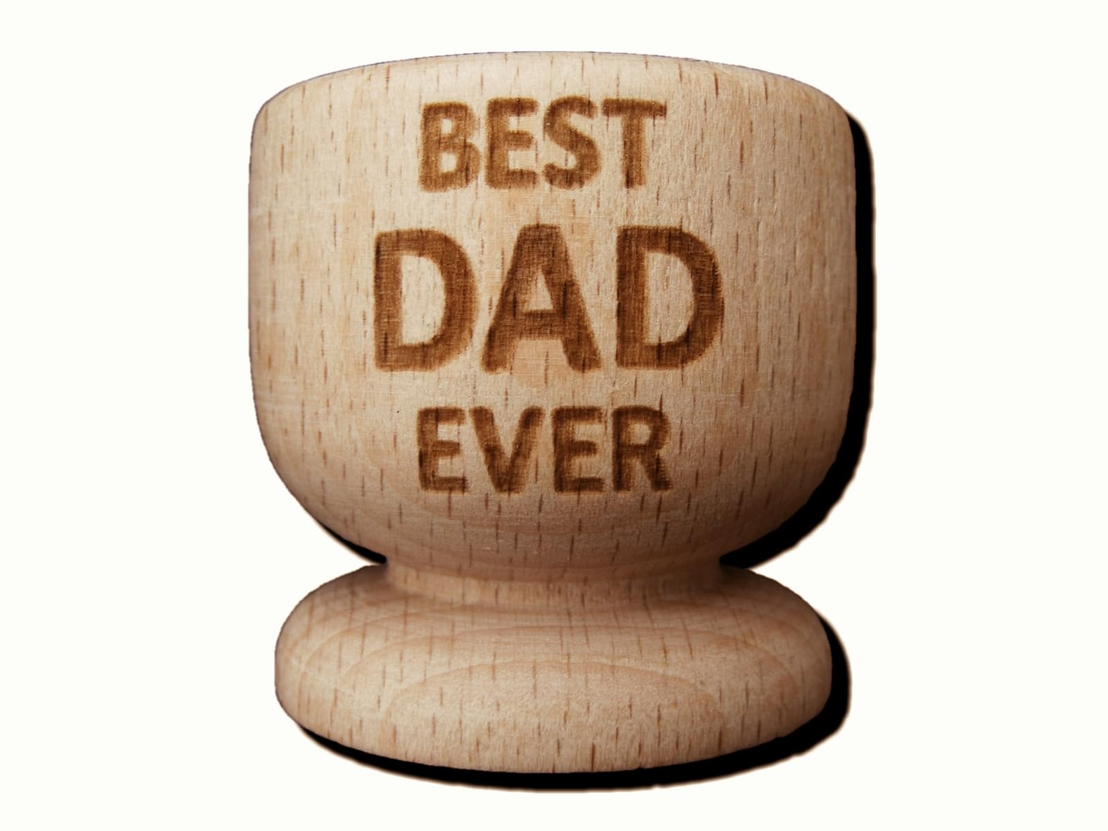 FastCraft Best DAD Ever Greatest Fathers Day Wooden Egg Cup Present Gift IDEA EGGCUP