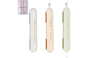 meeggrace Seam Rippers, 2-in-1 Threader for Sewing,Threading and Unthreading Seam Ripper,Multifunctional Sewing Tool for Sewing, Crafts and Knitting Unthreading Supplies. (3PCS)