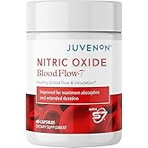 Juvenon BloodFlow-7 Nitric Oxide Supplements for Men & Women - Natural Nitric Oxide Booster with Nitrosigine® + S7® - Blood Flow & Circulation Support (1-Pack)