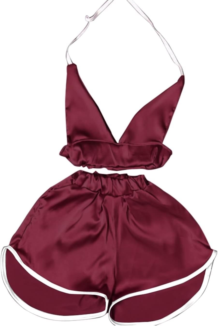 Women Pajama Set Nightwear Sexy Silky Cami Top and Shorts Lingerie Sets