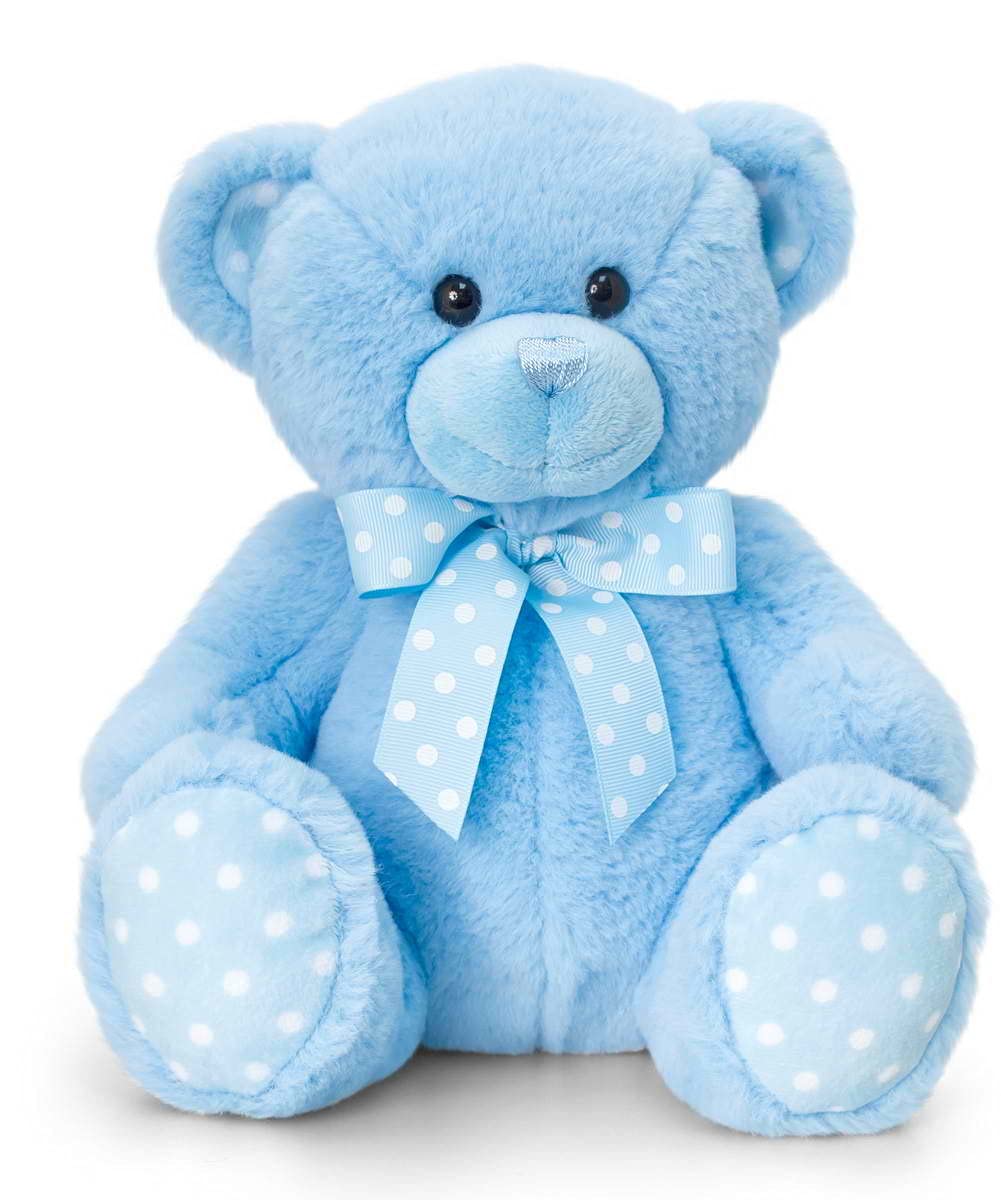Supersoft 25cm Baby Spotty Bear Blue