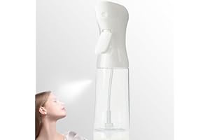 Miralosvian Spray Bottle for Hair - Fine Mist Water Mister Continuous Spray Bottle for Hairstyling, Cleaning & Plants Salon, Home, Pets & More – White 200ml