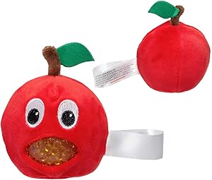 Ariel EDGE Stress Buster Toy Stress Ball for Kids/Adult with mesh Pouch -Squeeze Squishy Ball with Soft Plush Cover on The Outside - Multiple Characters Available (Apple)