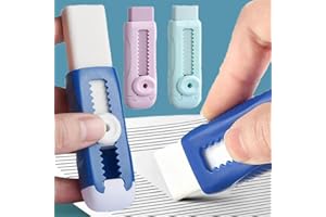 3Pcs/Set Creative Cute Push Pull Eraser Retractable Students Drawing Writing Wiping Stationery School Supplies,0.8x2.6x2cm