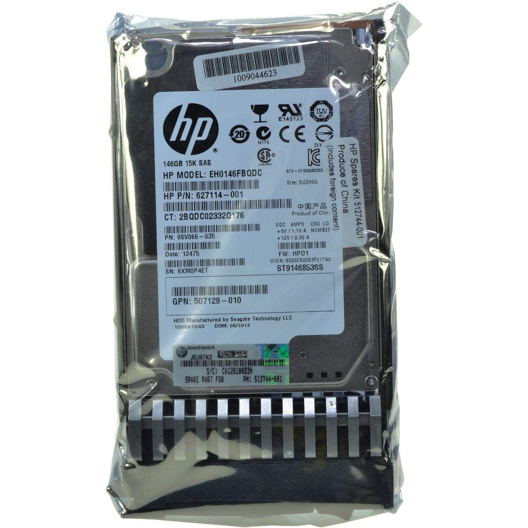 Hewlett Packard Enterprise HDD 146G SAS 2,5 inch 15K 512744-001, 2.5", 146 GB, 512547-B21, SA146005I250, 418398-00 (512744-001, 2.5, 146 GB, 15000 RPM)