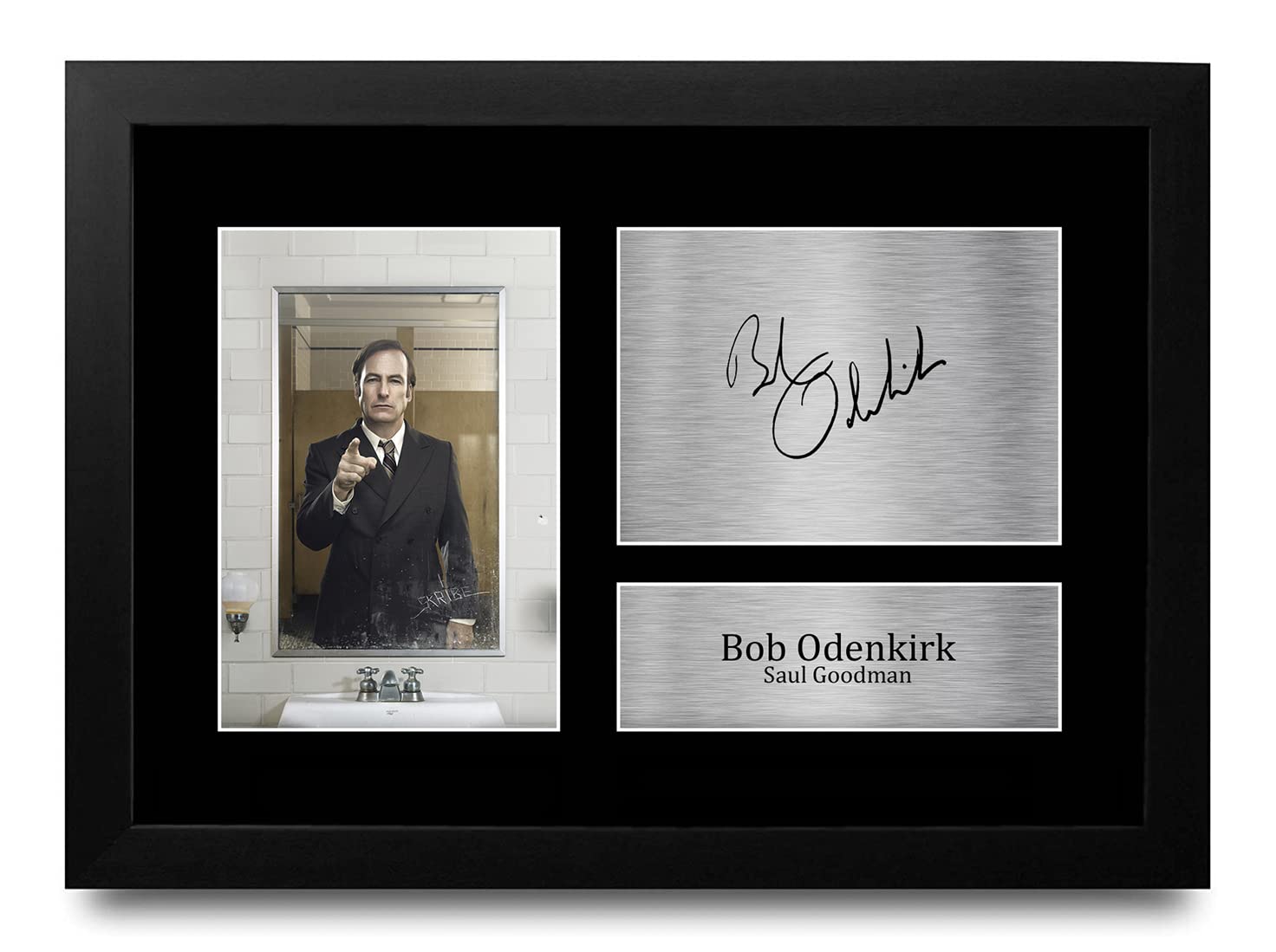 HWC Trading FR A4 Bob Odenkirk Better Call Saul Gifts Printed Signed Autograph Picture for TV Show Fans - A4 Framed