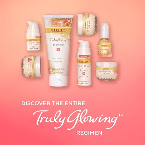 BURT’S BEES TRULY GLOWING REFRESHING GEL CLEANSER WITH HYALURONIC ACID, 6 FLUID OUNCES