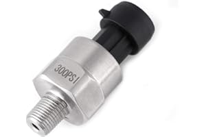 Pressure Transducer, 1/8NPT Thread Stainless Steel Pressure Transducer Sender Sensor 30/100 /150/200/300/500 psi for Oil Fuel